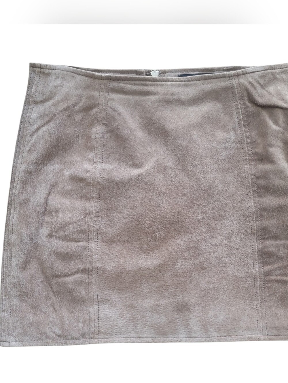 BLANKNYC Women's Taupe Suede Mini Skirt Size 26 Small Neutral Western A-Line